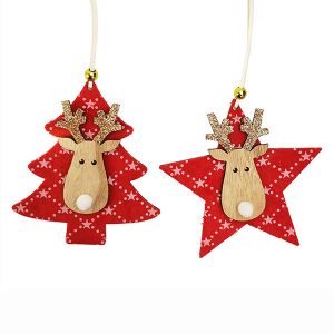 Cute Reindeer Star&Tree Pair