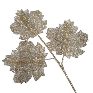 Glitter Maple Leaf Gold