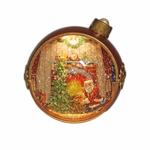 Santa in Snow Globe Bauble