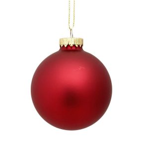 Red Glass Bauble 8cm
