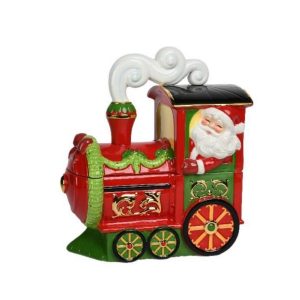 Santa Train Cookie Jar