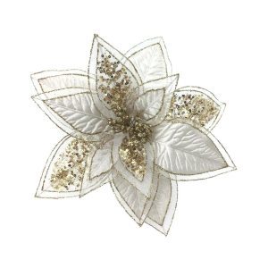Ivory/Gold Poinsettia
