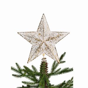 Wht/Gld Tree Topper 31cmH