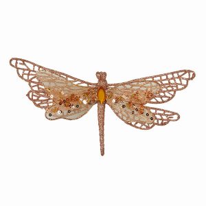 Pink Dragonfly Clip 17cmW