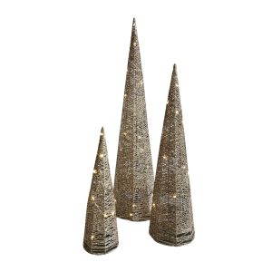 Trees Champagne LED S/3