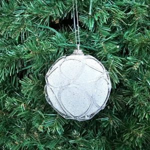 White Bauble Clear Trim