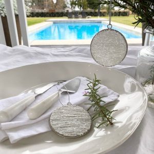 Lucia Beaded Disc Ornament