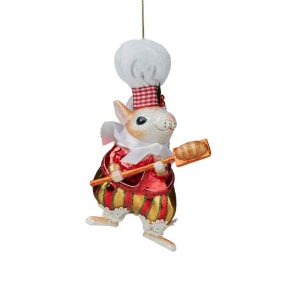 Mr Mouse Glass Hanging 14cm