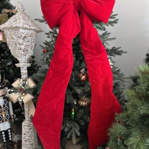 Long Red Christmas Bow